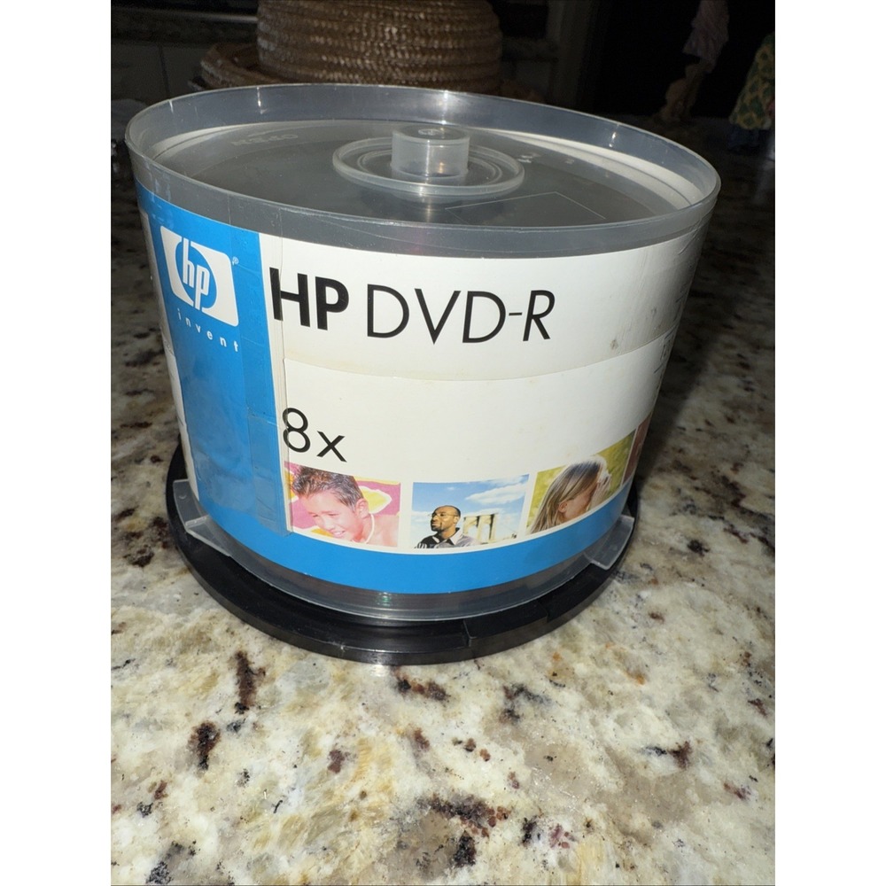 HP DVD-R  4.7GB 120Min  8X‎ New Sealed 50 Pack Spindle 4414